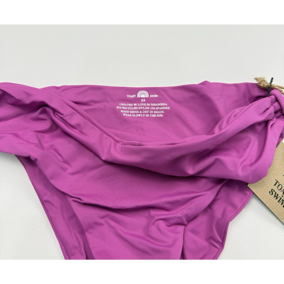 Free People x Toast Signature Cinch Bikini Bottom Size XS Purple Orchid NWT - Picture 4 of 8